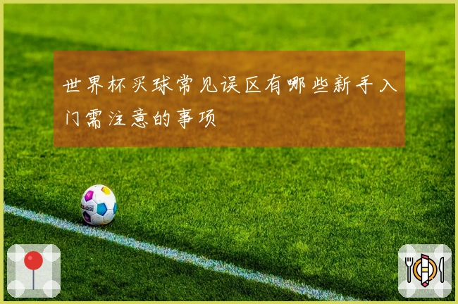 世界杯买球常见误区有哪些新手入门需注意的事项